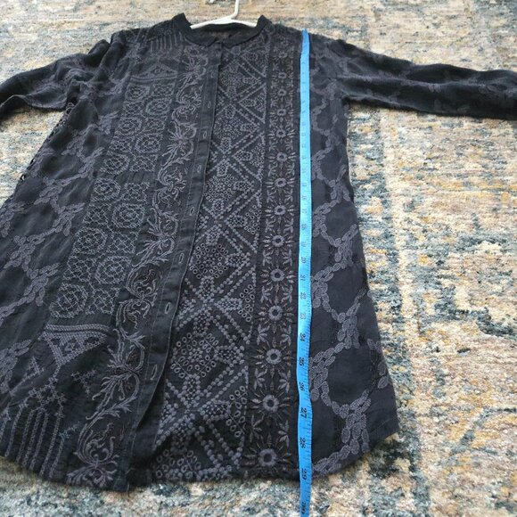 NWT Johnny Was Black Eyelet Boho Tunic - Picture 9 of 9